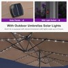 PURPLE LEAF 13ft Patio Market Umbrella and Base Double-Sided Rectangle Outdoor Table Sun Umbrellas with Crank - 2 of 4