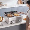 3000W Dual-Tank Commercial Deep Fryer, 2×11.6Qt Stainless Steel Electric Countertop Fryer with Timer & Temp Control - 2 of 4