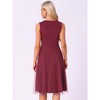 INSPIRE CHIC Women's Sequin Lace V Neck Sleeveless Wedding Guest Dress - 3 of 4