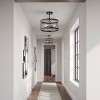 2-Light Black Pendant Light , Industrial Metal Fixture with Gold Accent for Kitchen or Hallway - 4 of 4