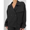 Women's Monochrome Cropped Trench Coat - mittoshop - 2 of 4