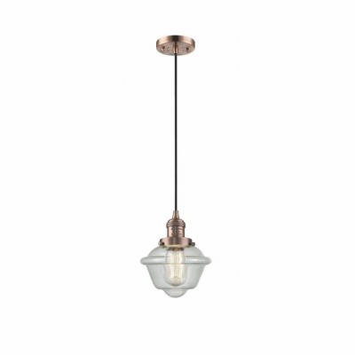 Oxford - 1 Light Cord Hung Mini Pendant In Traditional Style-8 Inches Tall and 7.5 Inches Wide