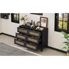 Okak 6-Drawer Farmhouse Style Dresser Wooden Cabinet with Metal Handles, 47.24" Wide Storage for Bedroom, Easy Assembly - 3 of 4