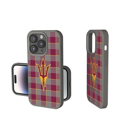 Keyscaper Arizona State University Sun Devils Plaid Soft Touch Cell Phone Case for iPhone 14 Plus