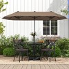 Tangkula 13FT Double-sided Patio Umbrella w/ Crank Handle Umbrella Base Safety Lock - 3 of 4