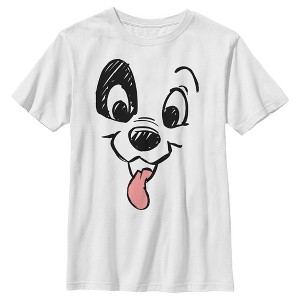 Boy's One Hundred and One Dalmatians Cartoon Sketch Patch Tongue Out T-Shirt - 1 of 4