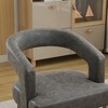 CAVINAS PU Leather Accent Chair with Weathered Solid Wood Legs and Open Back,Upholstered Living Room Chairs,Reading Chairs for Living Room - 4 of 4