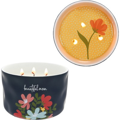 Pavilion Gift Company - Beautiful Mom - 12 oz - 100% Soy Wax Reveal Triple Wick Candle Scent: Tranquility - Flame Candles