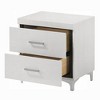 Gulches Catalonia Collection 3 Drawer Nightstand Dark Cherry Finish with Gold Tipping, Old World European Style - 3 of 4