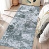 Runner Rug Modern Abstract Hallway Carpet Machine Washable Non-Slip Indoor Long Rug Bathroom Entryway Contemporary Accent Throw Easy Clean - 2 of 4