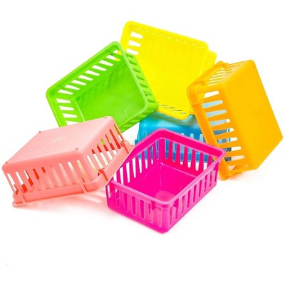 Colorful Small Plastic Classroom Storage Bins, 12 Pack