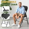 MAKE CHANGES Folding Chair 4 Pack, Comfy PU Leather Padded Folding Chairs for Outside and Indoor - 3 of 4