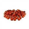 Northlight Shatterproof 3-Finish Christmas Ball Ornaments - 2.5" (60mm) - Burnt Orange - 100ct - 2 of 3