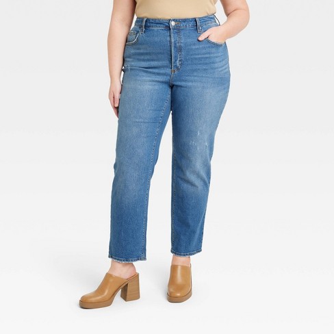 Women's High-rise 90's Straight Jeans - Universal Thread™ Medium Wash 30 :  Target