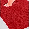 Home Mart Goods Red Soft Cozy Plush Chenille Bath Mat Bathroom Rug - 47"x27" - 3 of 4
