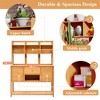 Whisen Solid Fir Wood Potting Bench with Hutch, Drawer & Adjustable Shelves, Outdoor Garden Workstation for Backyard Planting - 2 of 4