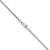 Black Bow Jewelry 1.6mm, 14k White Gold, Round Solid Snake Chain Bracelet, 8 Inch - 2 of 4