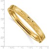 Black Bow Jewelry 8mm 14k Yellow Gold Diamond Cut Concave Hinged Bangle Bracelet, 7 Inch - 4 of 4