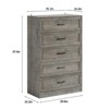 5 Drawer Tall Dresser with Charging Station, TV Stand, Chest of Drawers - 2 of 4