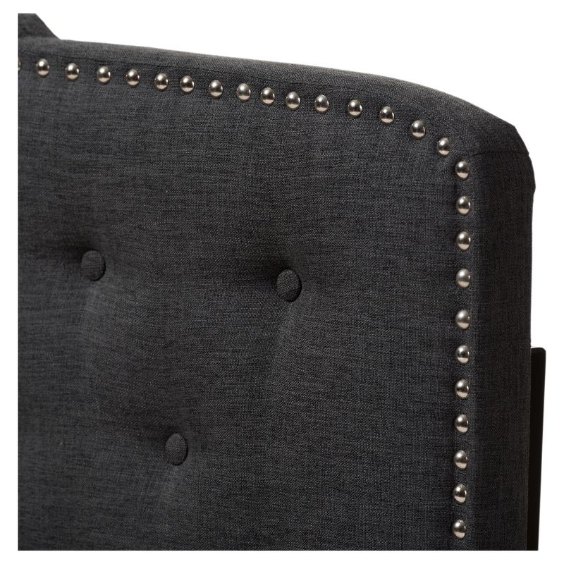 Lucy Modern And Contemporary Fabric Headboard Dark Gray - Baxton Studio, 4 of 7