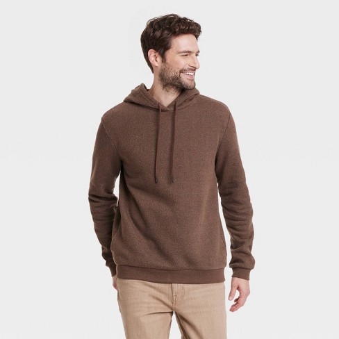 Men's Textured Fleece Hooded Sweatshirt - Goodfellow & Co™ - image 1 of 3