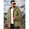 INSPIRE CHIC Men's Winter Warm Coat Fleece Lined Thicken Hooded Parka Jacket - 4 of 4