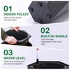 22.5 Inch Tall Outdoor Planters Set of 2,Self Watering Pots for Indoor Plants w/Water Level Monitor & Drainage Hole&Wheels,Large Planter Pots,Black - 4 of 4