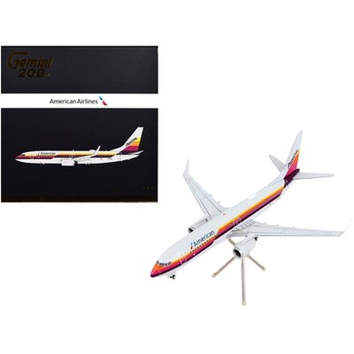 Boeing 737-800 Commercial Aircraft "American Airlines - AirCal" Gray with Stripes 1/200 Diecast Model Airplane by GeminiJets