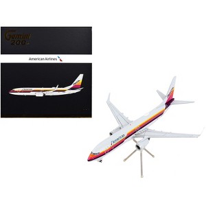 Boeing 737-800 Commercial Aircraft "American Airlines - AirCal" Gray with Stripes 1/200 Diecast Model Airplane by GeminiJets - 1 of 3