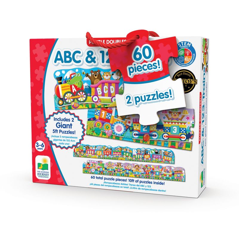 The Learning Journey Puzzle Doubles! Giant ABC & 123 Trains (60 pcs), 4 of 7