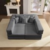 KWPZQEB 6-in-1Oversized Sectional Sofa Set, 118" L Shaped Living Room Floor Sofa With 6 Pillows, 3-Seat Corduroy Folding Sofa Couch for Living Room - 4 of 4