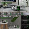 Aoibox Digital Alarm Clock with Dual Alarm, Dimming, Date, Day of Week, Temperature, 12h 24h Format, LED Display for Table Decor, Mirror Style - 2 of 4