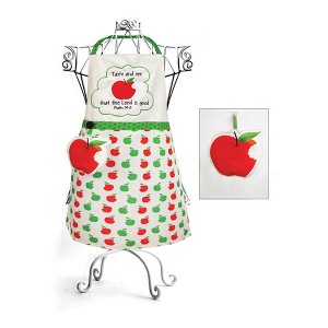 Child Apron & Hand Towel Set – Taste and See Theme by Manual Woodworkers and Weavers - 1 of 3