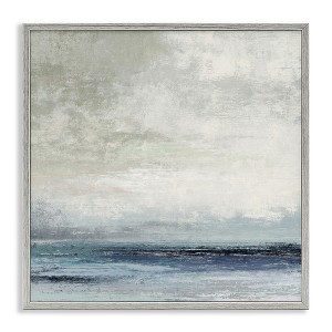 Stupell Industries Rainy Sea Shoreline Abstract Framed Giclee Art, Gray, 17" x 17" - 1 of 4
