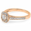 Pompeii3 1/2ct Princess Cut Vintage Halo Diamond Engagement Ring 14K Rose Gold - 2 of 4