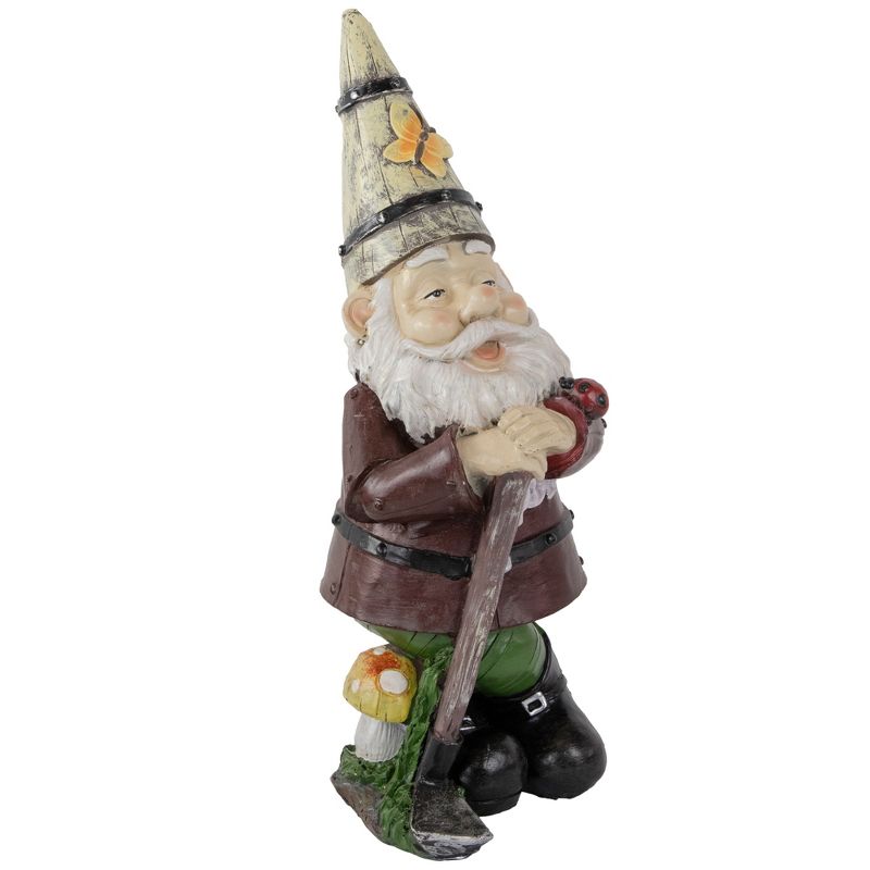 Northlight Gnome with Butterfly and Ladybug Outdoor Garden Statue - 15.25", 3 of 6