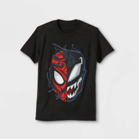 Boys' Marvel Spider-man Venom Short Sleeve Graphic T-shirt - Black : Target