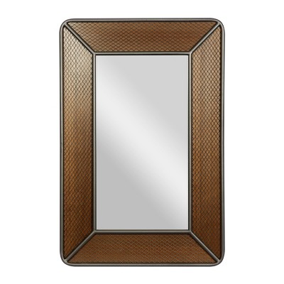 Industrial Wood/Metal Decorative Wall Mirror - Olivia & May