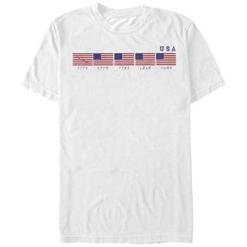 Men's Lost Gods Fourth of July  American Flag History T-Shirt
