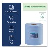 Tork Industrial Paper Wiper, 4-Ply, 11 x 15.75, Unscented, Blue, 375 Wipes/Roll, 2 Rolls/Carton - 3 of 4