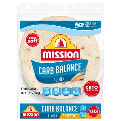 Mission Carb Balance Taco Size Soft flour Tortillas - 12oz/8ct