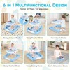 Infans 6-in-1 Foldable Baby Walker, Infant Activity Walker with Wheels, Adjustable Heights, Rocker, Music, Lights, Walker for Baby 7-14 Months, Blue - 4 of 4
