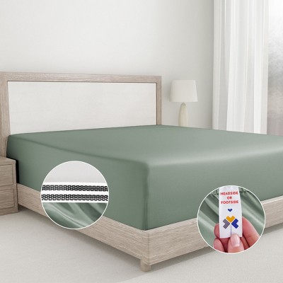 Sage Green Queen Egyptian Cotton Sheet Set with Deep Pockets