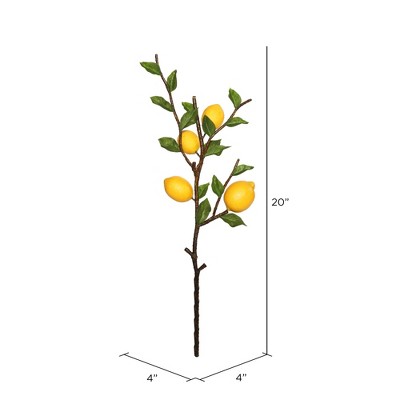 Green and Yellow Artificial Lemon Spray Centerpiece