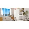 Famapy White Armoire With Vanity Table and Mirror Versatile Wardrobe - 4 of 4
