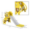 SEVOBAL Baby Activity Gyms 2-in-1 Toddler Slide with Basketball Hoop Safe Indoor Play for 18-36 Months, Yellow, 51.5"*19.8"*29.3" - 3 of 4