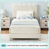 Twin Bed Frame for Boys & Girls, Velvet Upholstered Platform Bed Frame with Headboard - 4 of 4