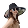 Anna-Kaci Wide Brim Floppy Sun Hat with Colorful Printed Underside UV Protection Lightweight Foldable Design for Outdoor Use - 3 of 4