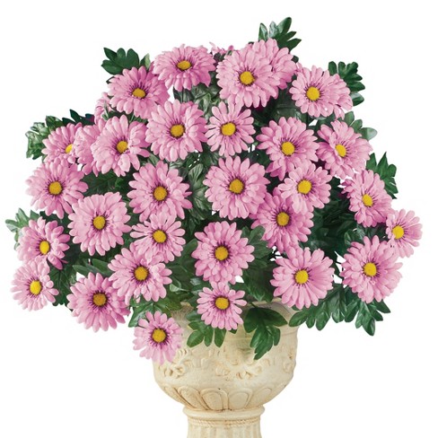 Collections Etc Artificial Pastel Daisy Bushes - Set Of 3 9 X 9 X 15.5 ...