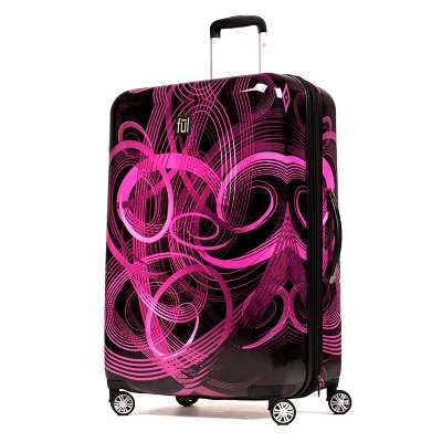 pink hardside luggage